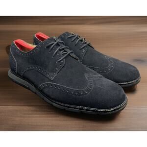Cole Haan C12470 Black Grand OS Wingtip Oxford Shoes Men Size 10 Fast Shipping